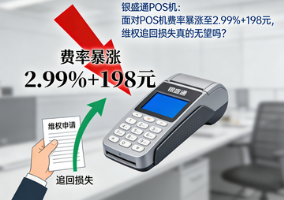 银盛通POS机:面对POS机费率暴涨至2.99%+198元,维权追回损失真的无望吗?