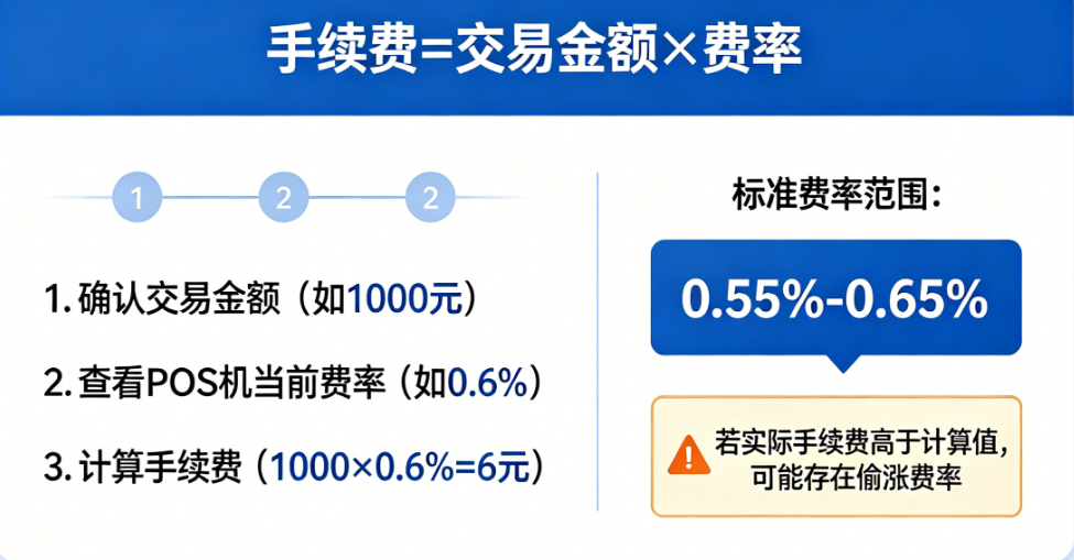POS机手续费怎么算？记住这个公式，1分钟查出你的POS机有没有偷涨费率！