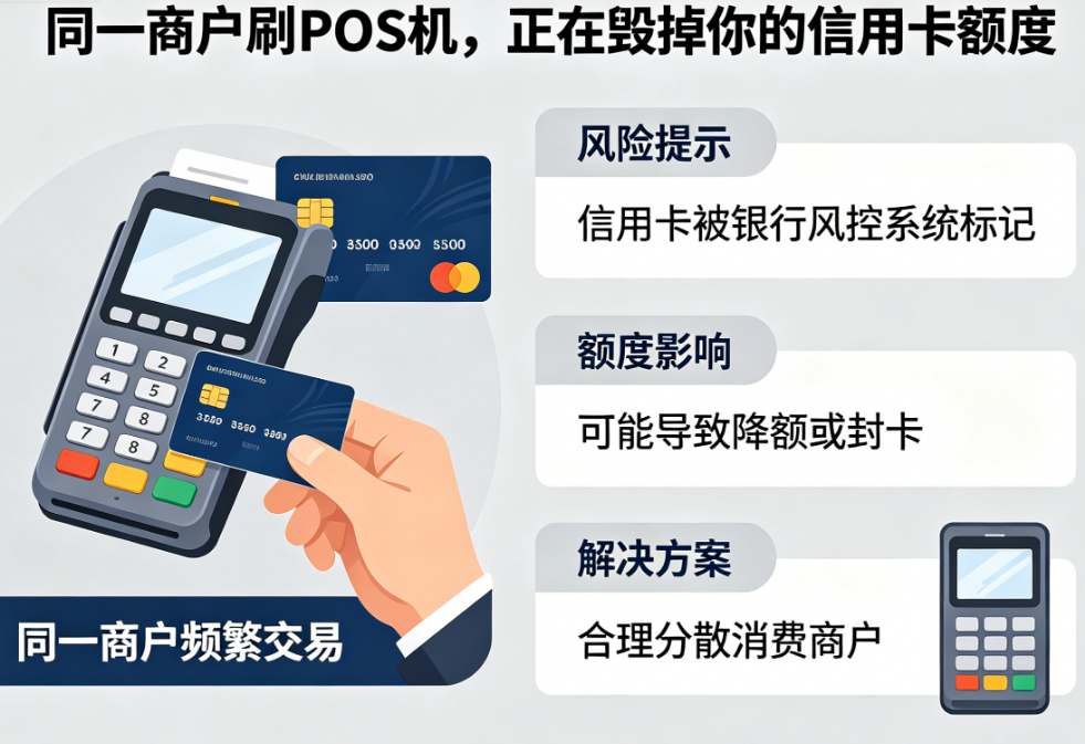 同一商户刷POS机,正在毁掉你的信用卡额度!