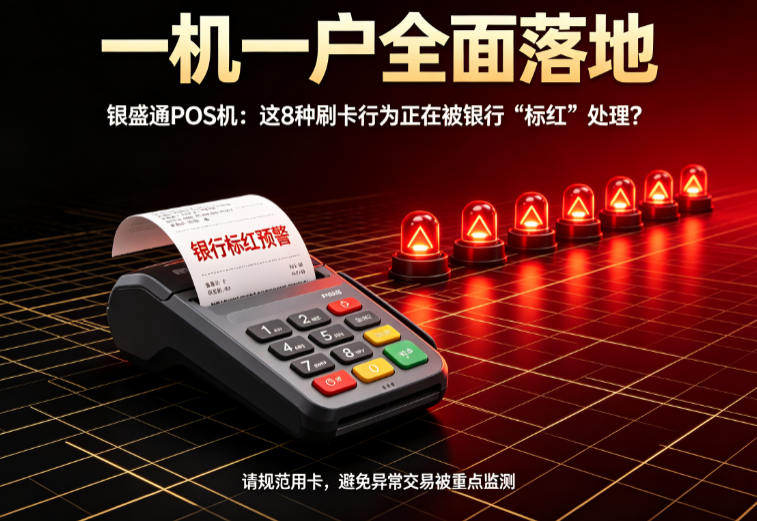 银盛通POS机：一机一户全面落地，这8种刷卡行为正在被银行“标红”处理