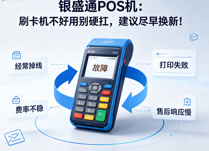 银盛通POS机：刷卡机不好用别硬扛，建议尽早换新！