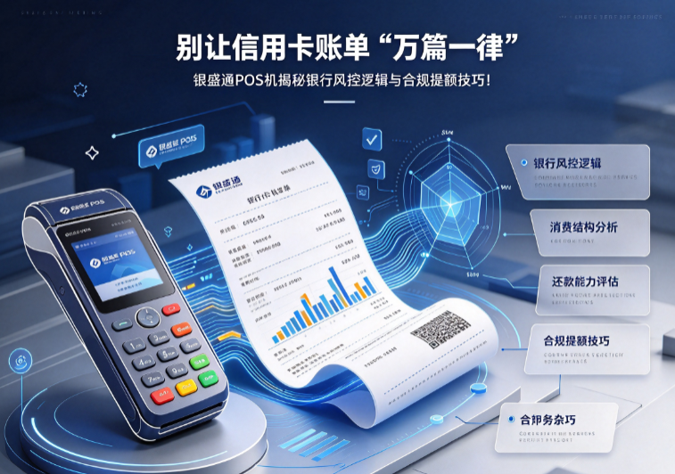 别让信用卡账单“千篇一律”:银盛通POS机揭秘银行风控逻辑与合规提额技巧!