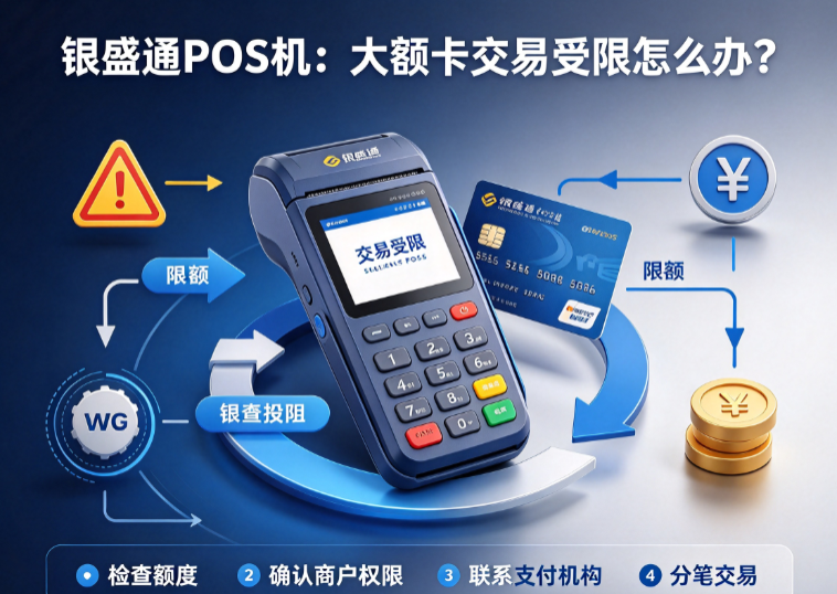 银盛通POS机:大额卡交易受限怎么办?