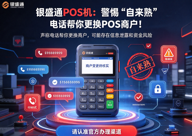 银盛通POS机:警惕“自来熟”电话帮你更换POS商户!